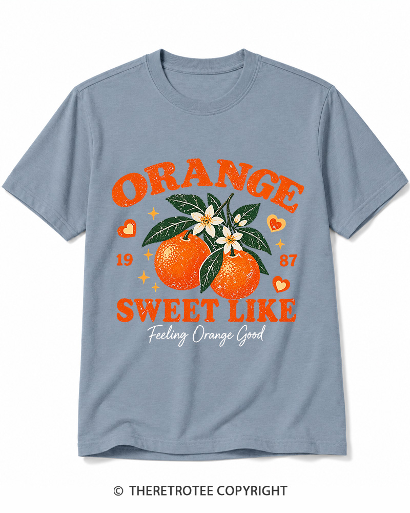 TheRetroTee 1987 Vintage Orange Graphic Cotton T-Shirt