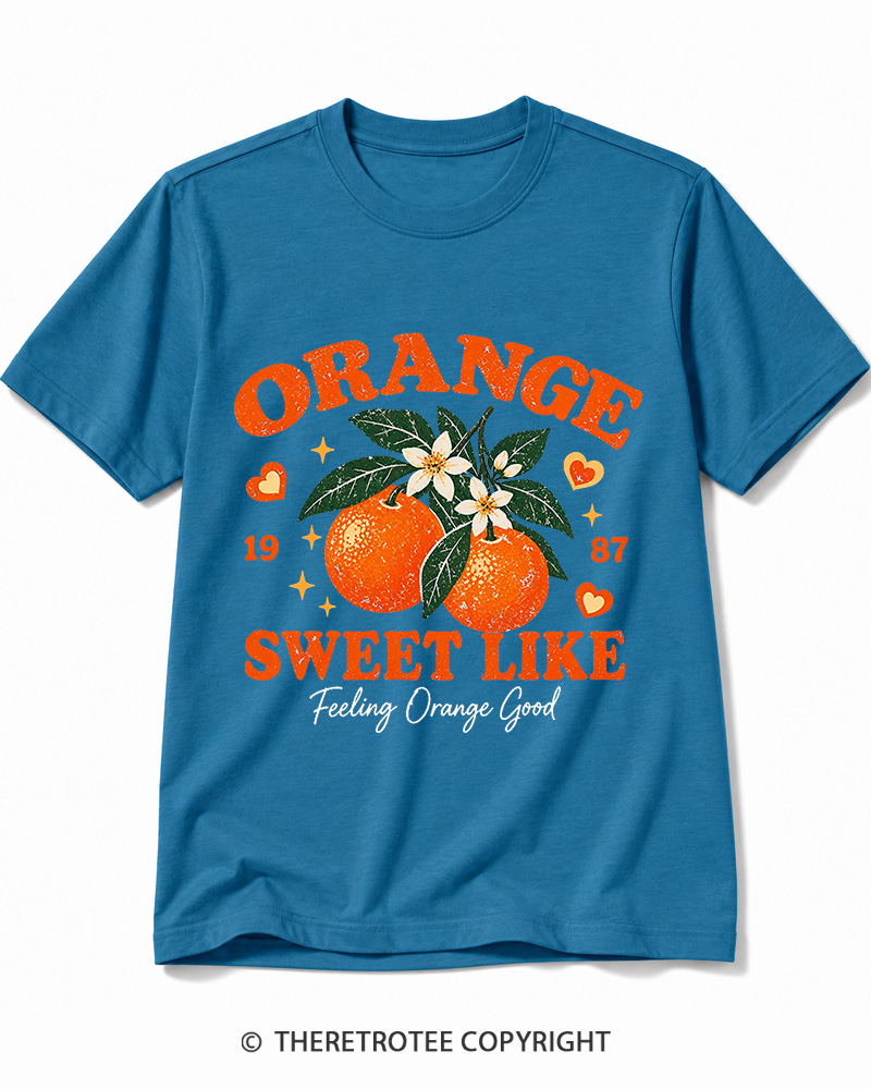 TheRetroTee 1987 Vintage Orange Graphic Cotton T-Shirt