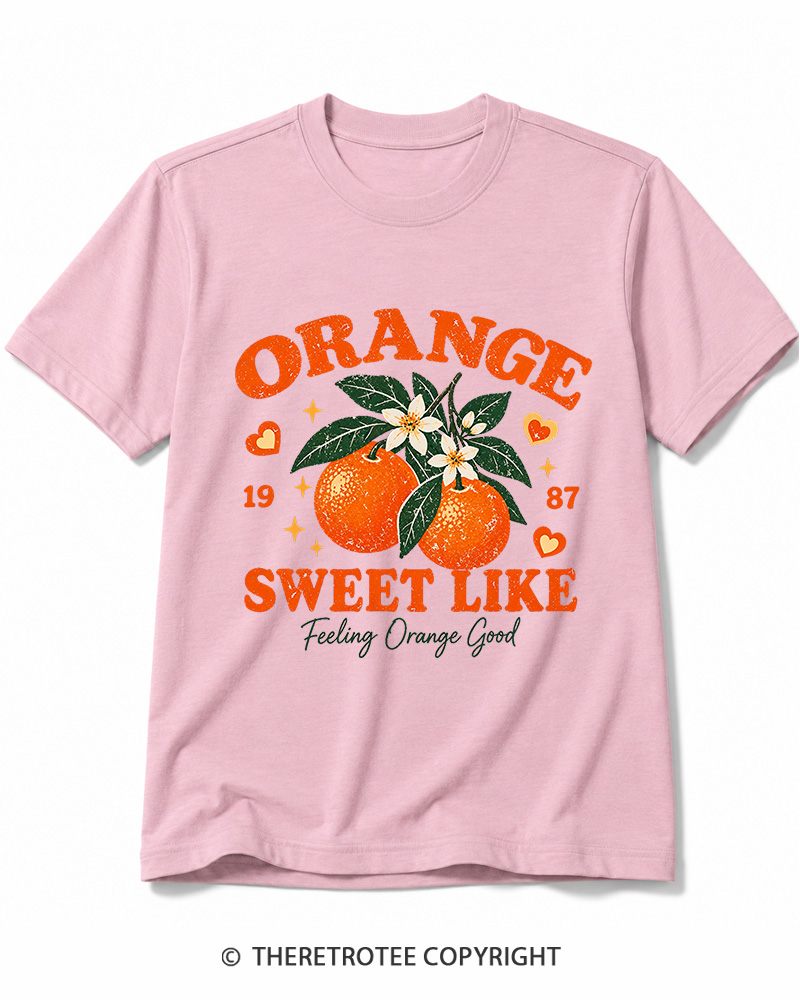 TheRetroTee 1987 Vintage Orange Graphic Cotton T-Shirt