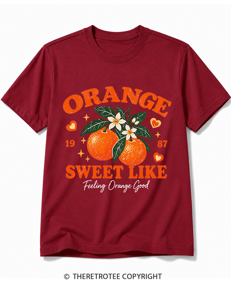 TheRetroTee 1987 Vintage Orange Graphic Cotton T-Shirt