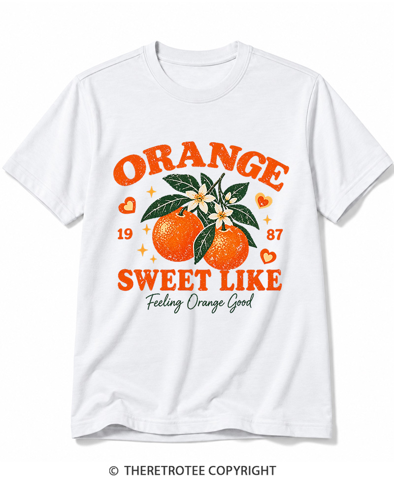 TheRetroTee 1987 Vintage Orange Graphic Cotton T-Shirt