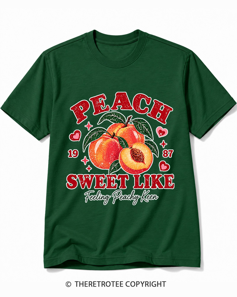TheRetroTee 1987 Vintage Peach Graphic Cotton T-Shirt