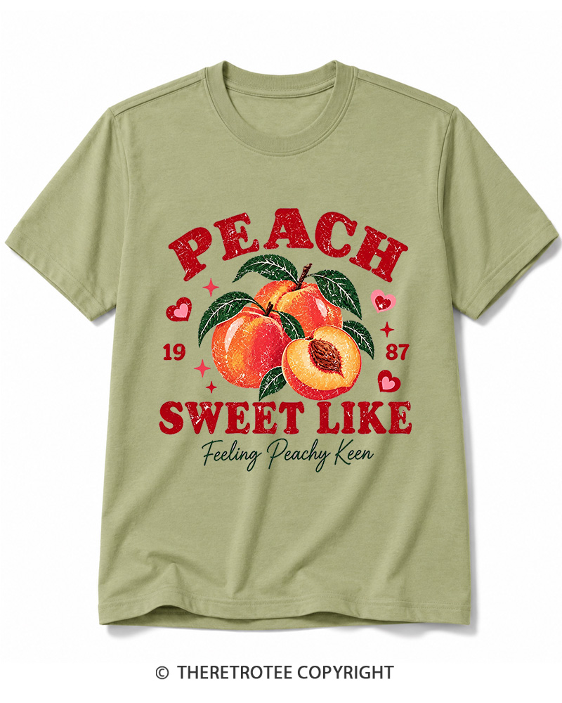 TheRetroTee 1987 Vintage Peach Graphic Cotton T-Shirt