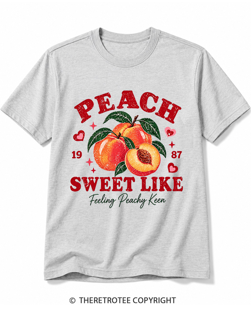 TheRetroTee 1987 Vintage Peach Graphic Cotton T-Shirt