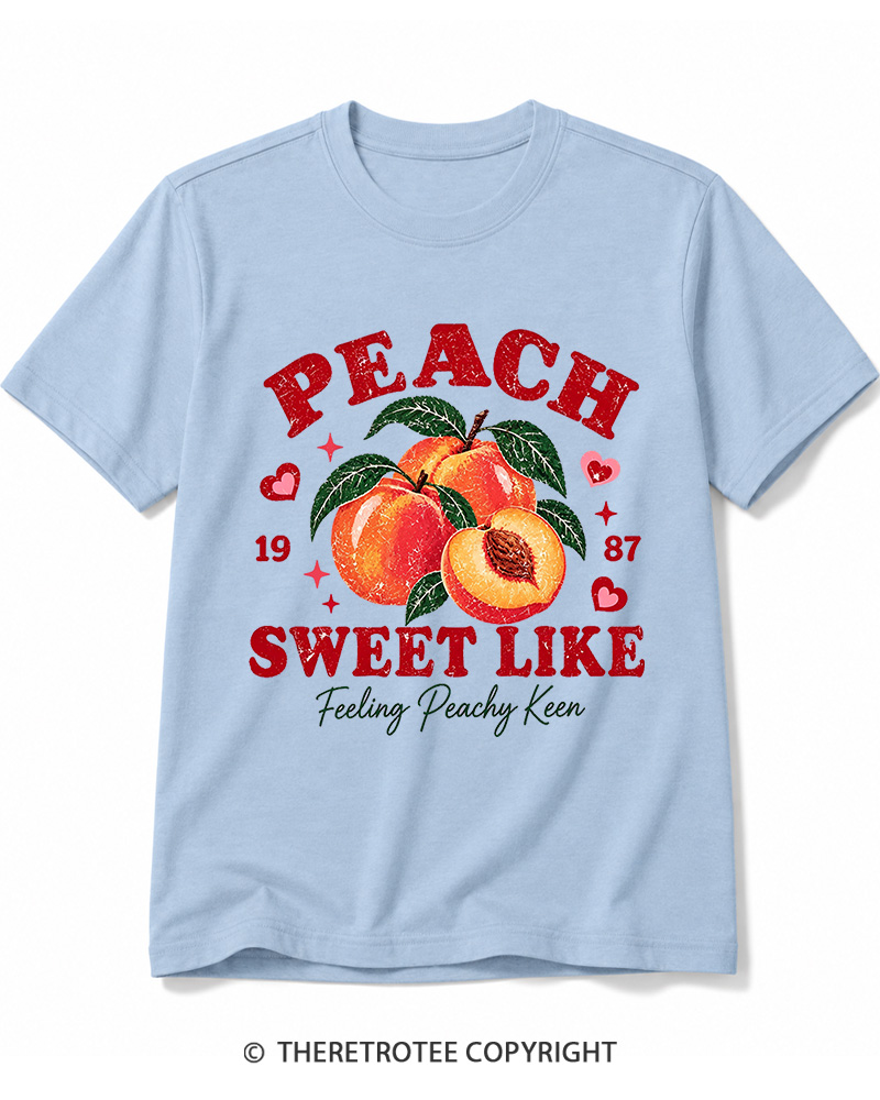 TheRetroTee 1987 Vintage Peach Graphic Cotton T-Shirt