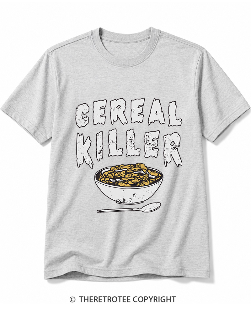 TheRetroTee Cereal Killer 1980s Cotton T-Shirt