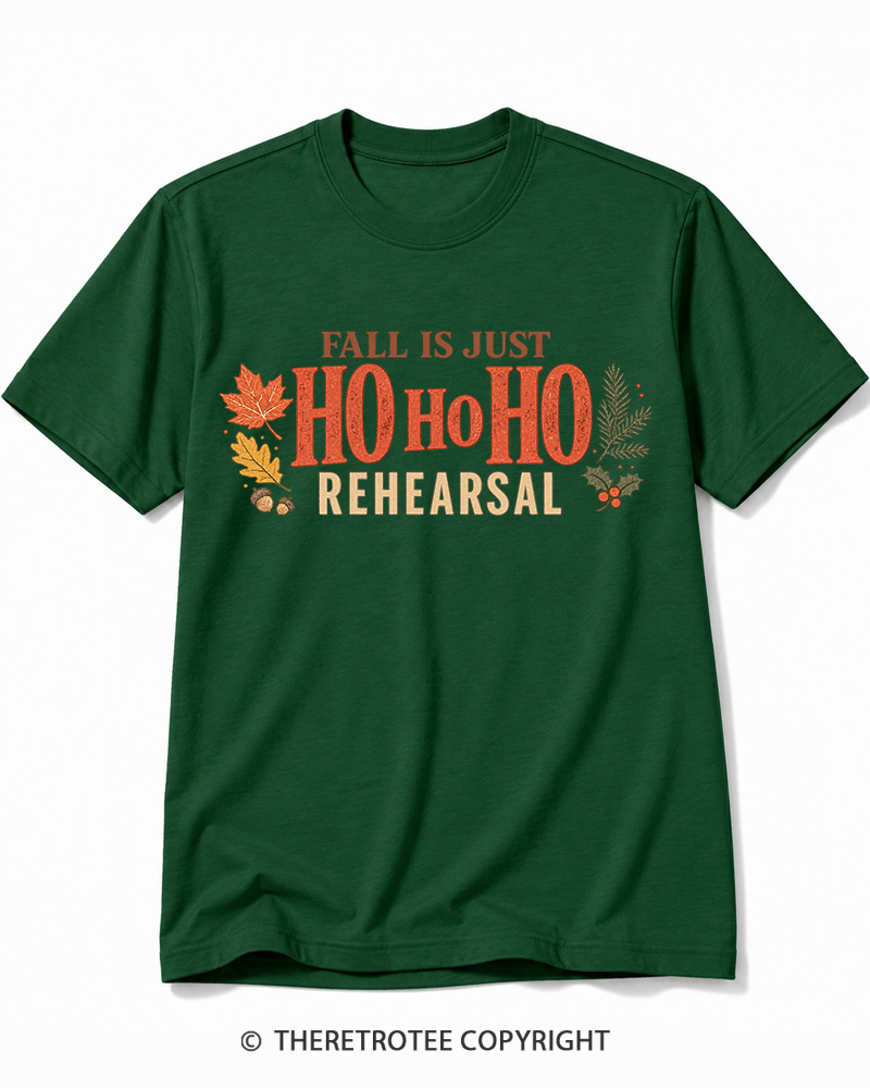 TheRetroTee Fall Is Just Ho Ho Ho Vintage  Cotton T-Shirt