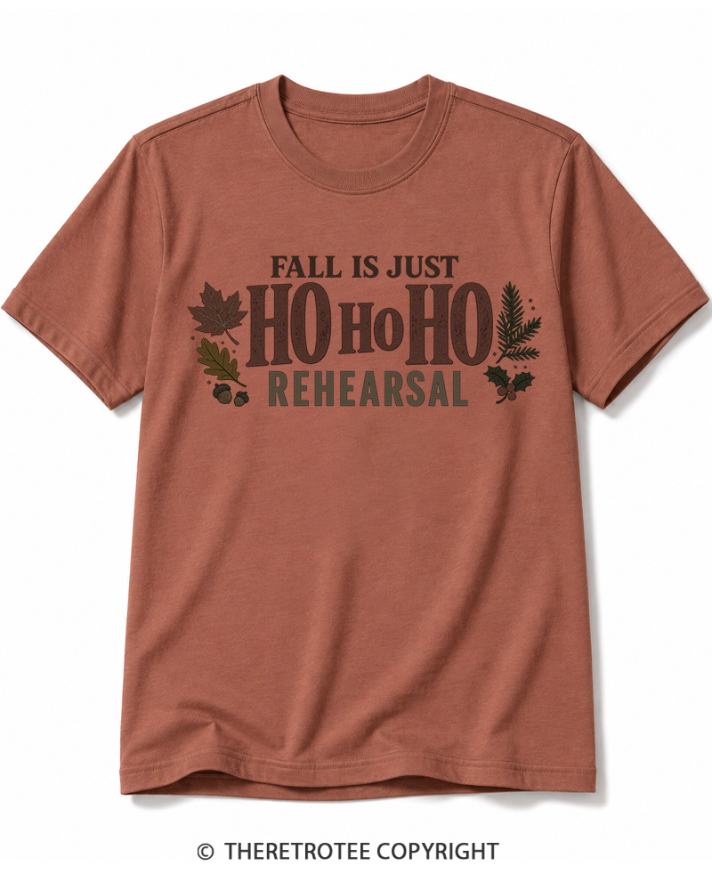 TheRetroTee Fall Is Just Ho Ho Ho Vintage  Cotton T-Shirt