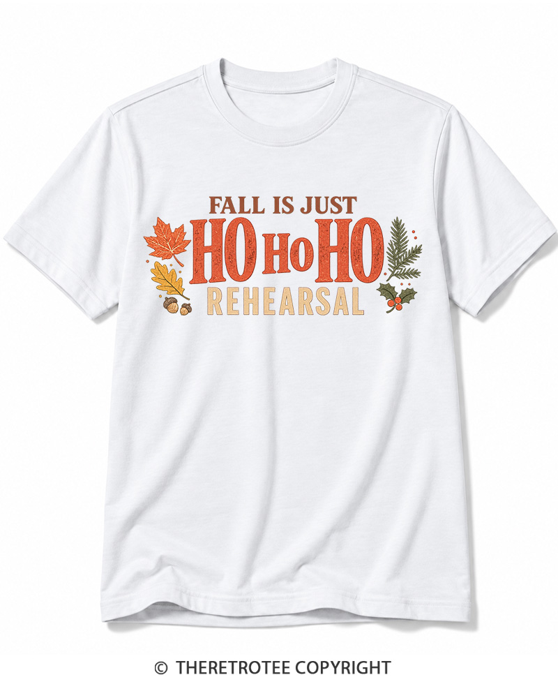 TheRetroTee Fall Is Just Ho Ho Ho Vintage  Cotton T-Shirt