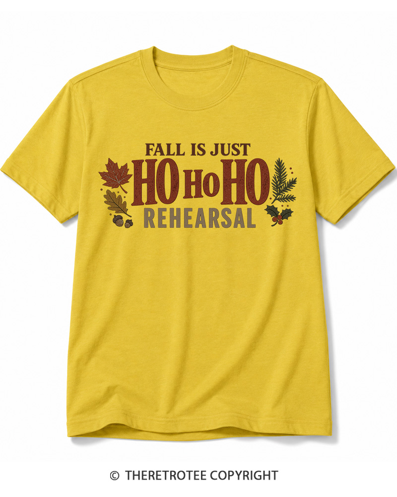 TheRetroTee Fall Is Just Ho Ho Ho Vintage  Cotton T-Shirt