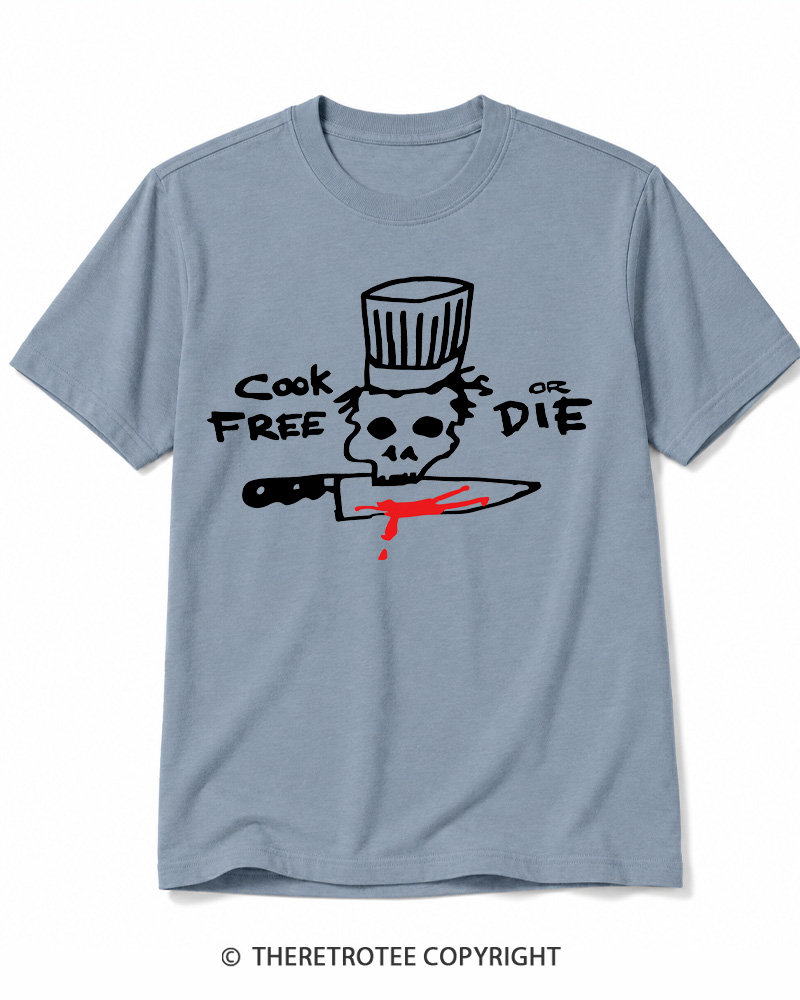TheRetroTee Cook Free or Die 1990s Cotton T-Shirt
