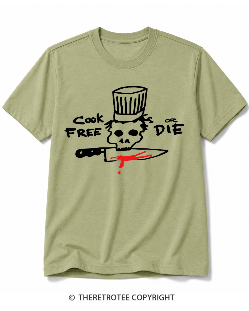 TheRetroTee Cook Free or Die 1990s Cotton T-Shirt