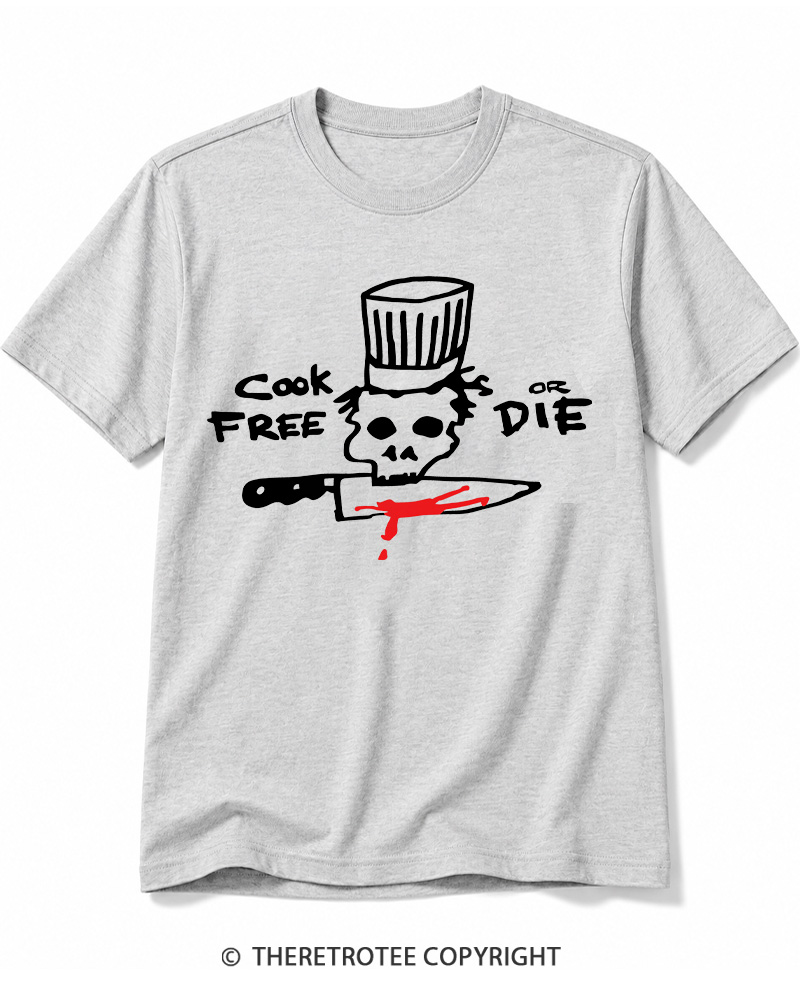 TheRetroTee Cook Free or Die 1990s Cotton T-Shirt