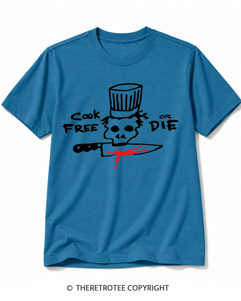 TheRetroTee Cook Free or Die 1990s Cotton T-Shirt