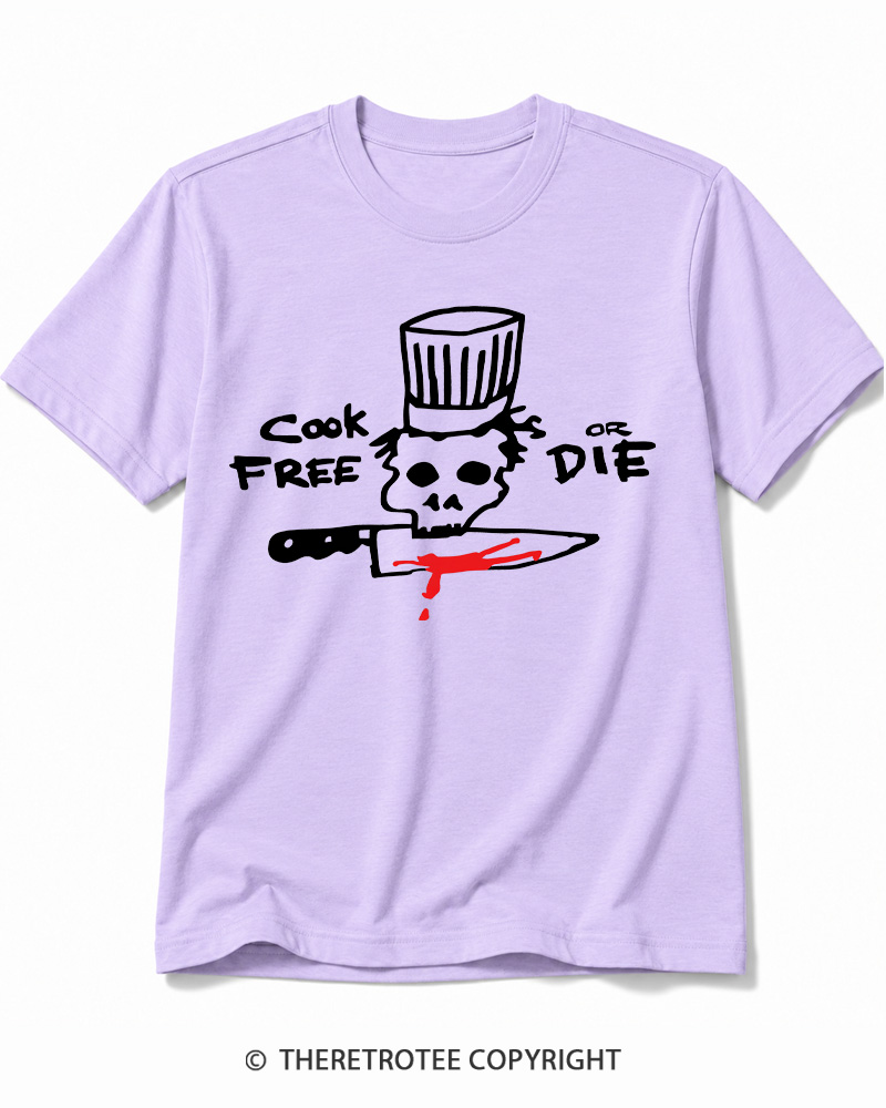 TheRetroTee Cook Free or Die 1990s Cotton T-Shirt