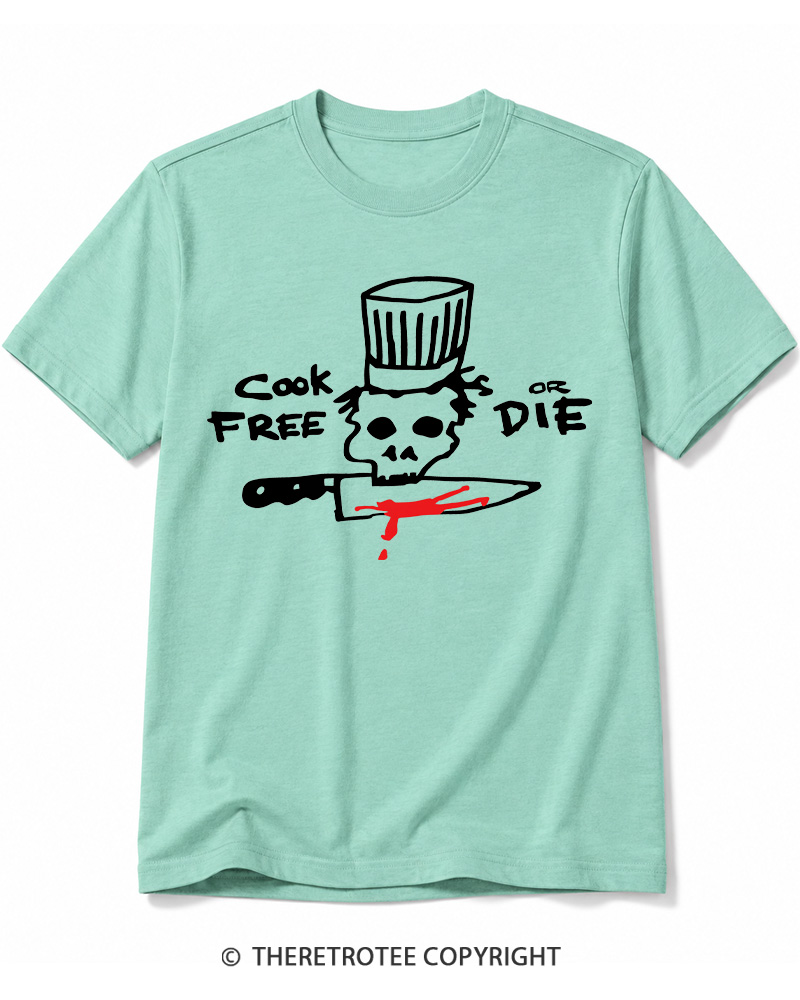 TheRetroTee Cook Free or Die 1990s Cotton T-Shirt