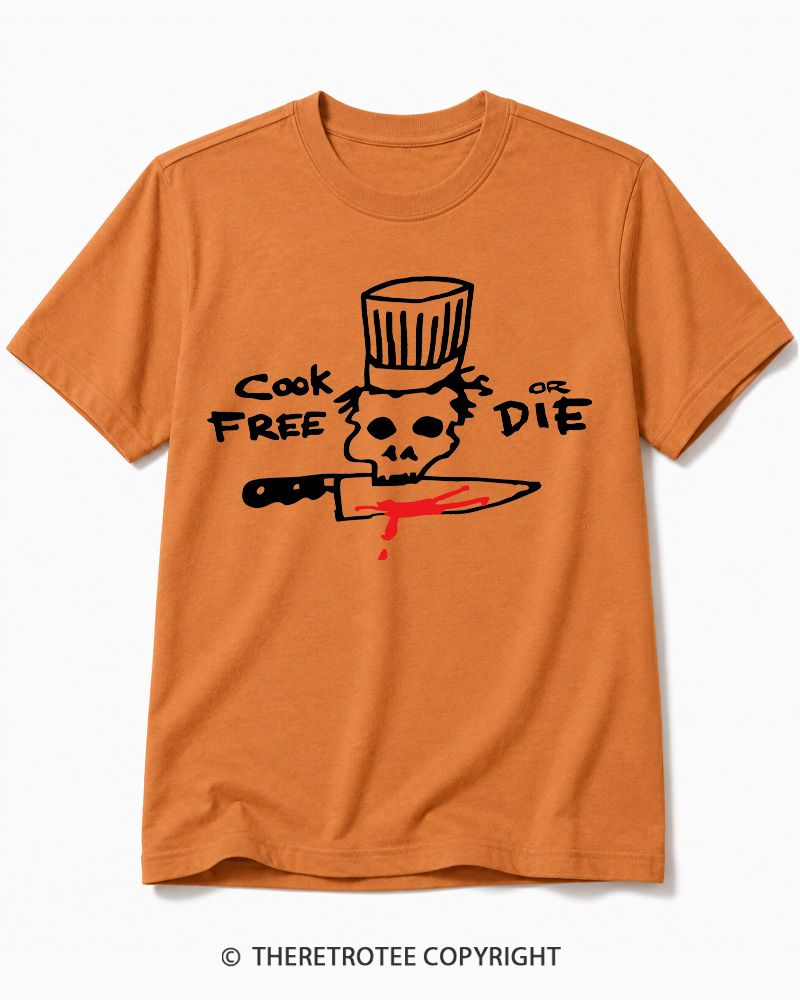 TheRetroTee Cook Free or Die 1990s Cotton T-Shirt