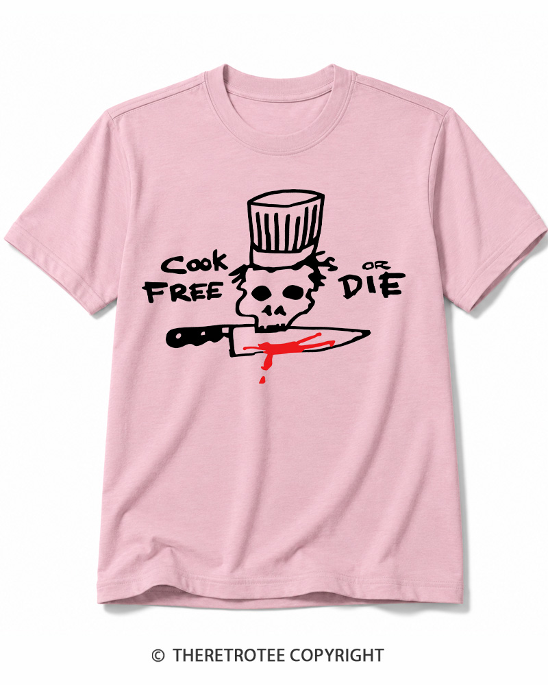 TheRetroTee Cook Free or Die 1990s Cotton T-Shirt