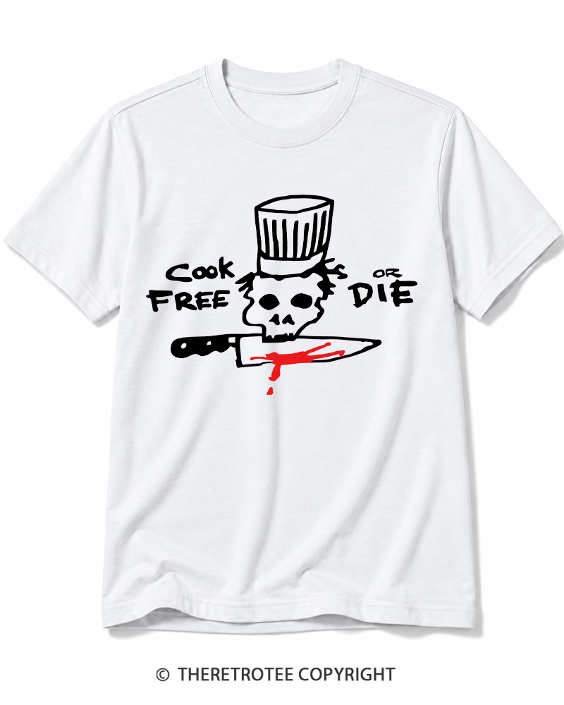 TheRetroTee Cook Free or Die 1990s Cotton T-Shirt