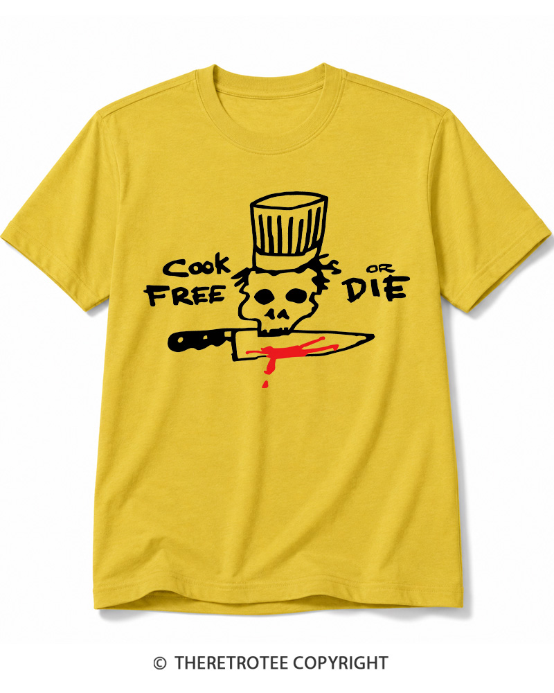 TheRetroTee Cook Free or Die 1990s Cotton T-Shirt