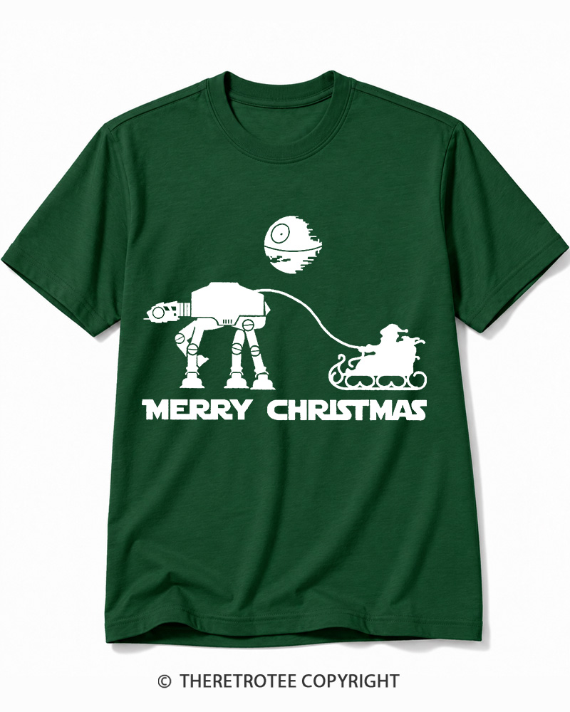 TheRetroTee Merry Christmas 1980s Cotton T-Shirt