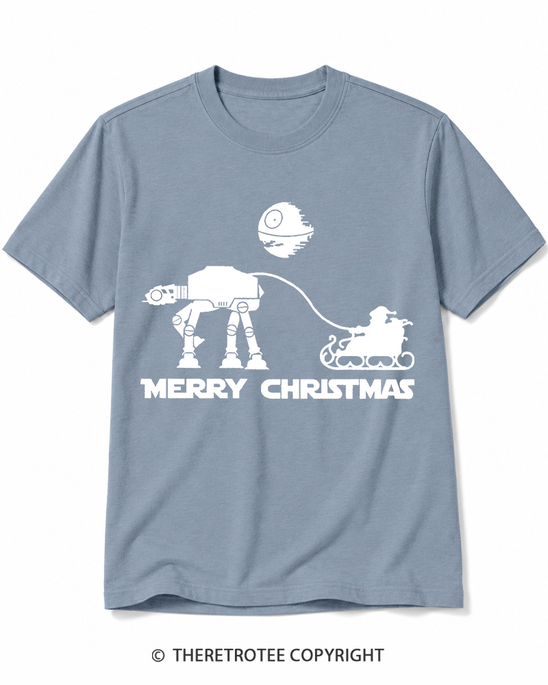 TheRetroTee Merry Christmas 1980s Cotton T-Shirt