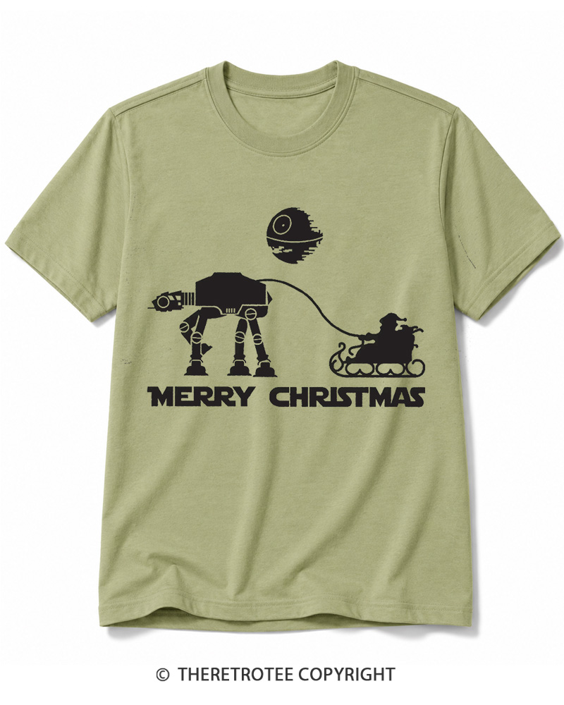 TheRetroTee Merry Christmas 1980s Cotton T-Shirt