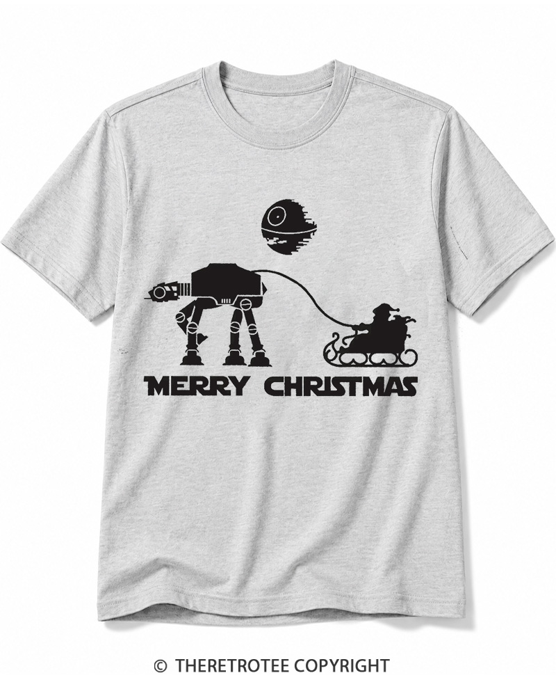 TheRetroTee Merry Christmas 1980s Cotton T-Shirt