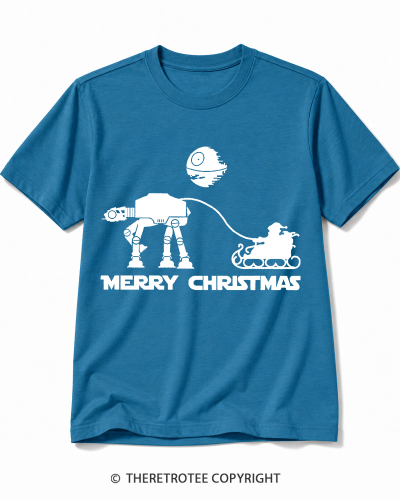 TheRetroTee Merry Christmas 1980s Cotton T-Shirt