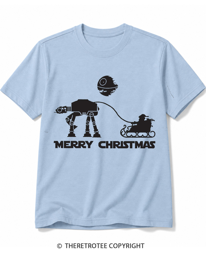 TheRetroTee Merry Christmas 1980s Cotton T-Shirt