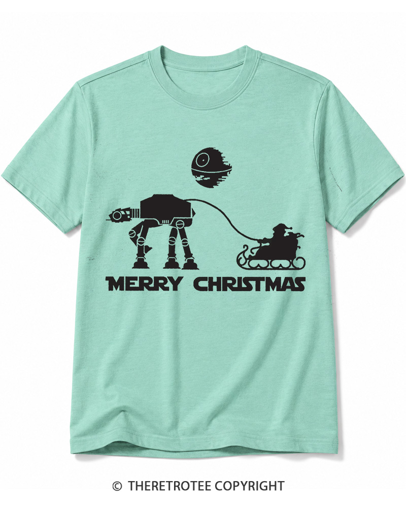 TheRetroTee Merry Christmas 1980s Cotton T-Shirt