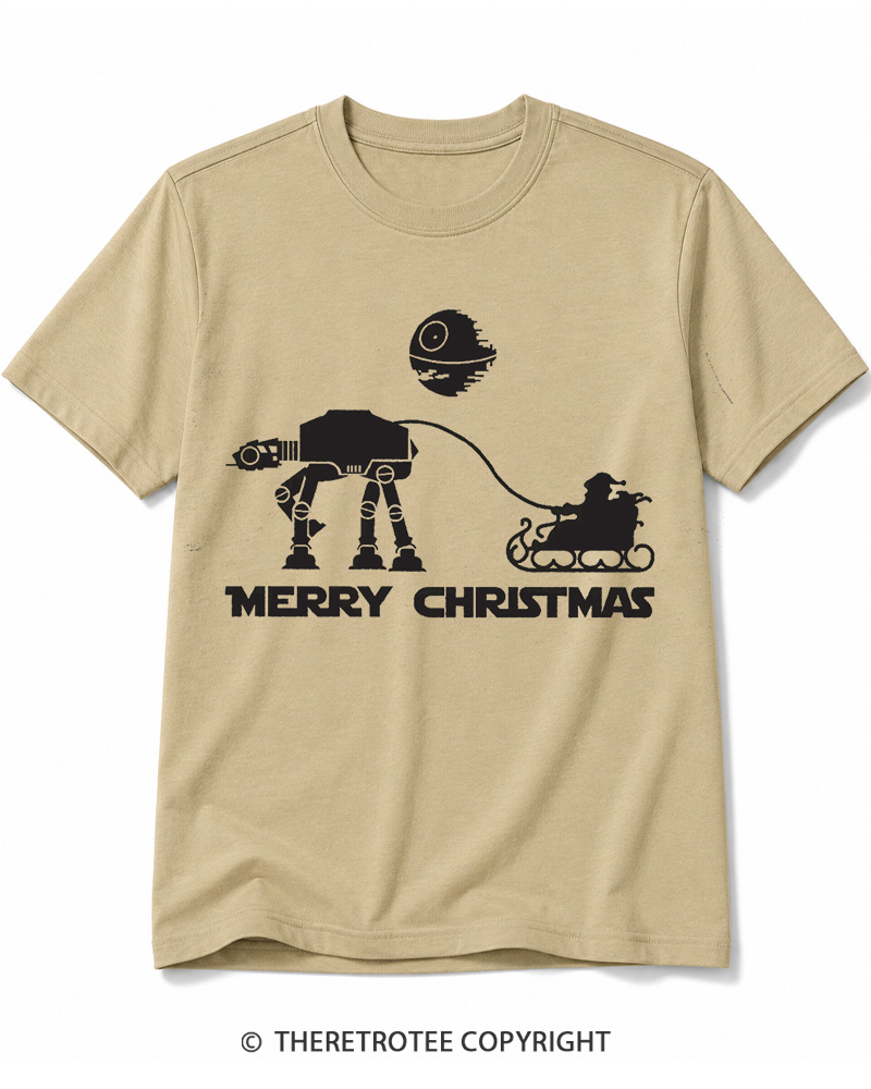 TheRetroTee Merry Christmas 1980s Cotton T-Shirt