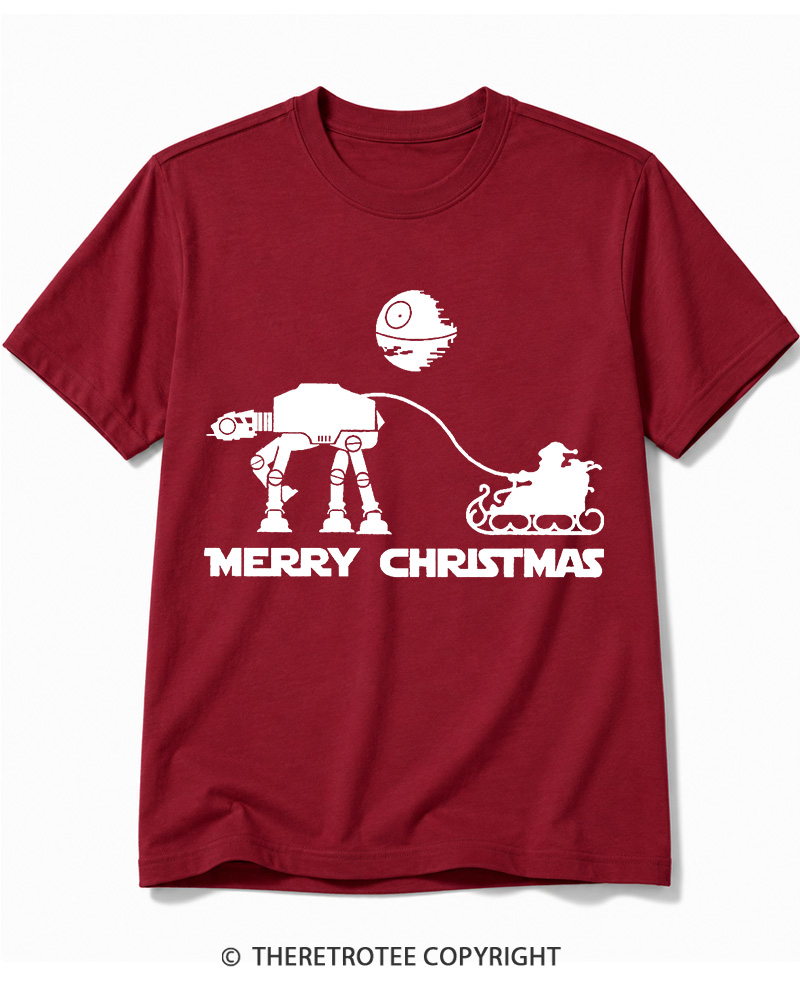 TheRetroTee Merry Christmas 1980s Cotton T-Shirt