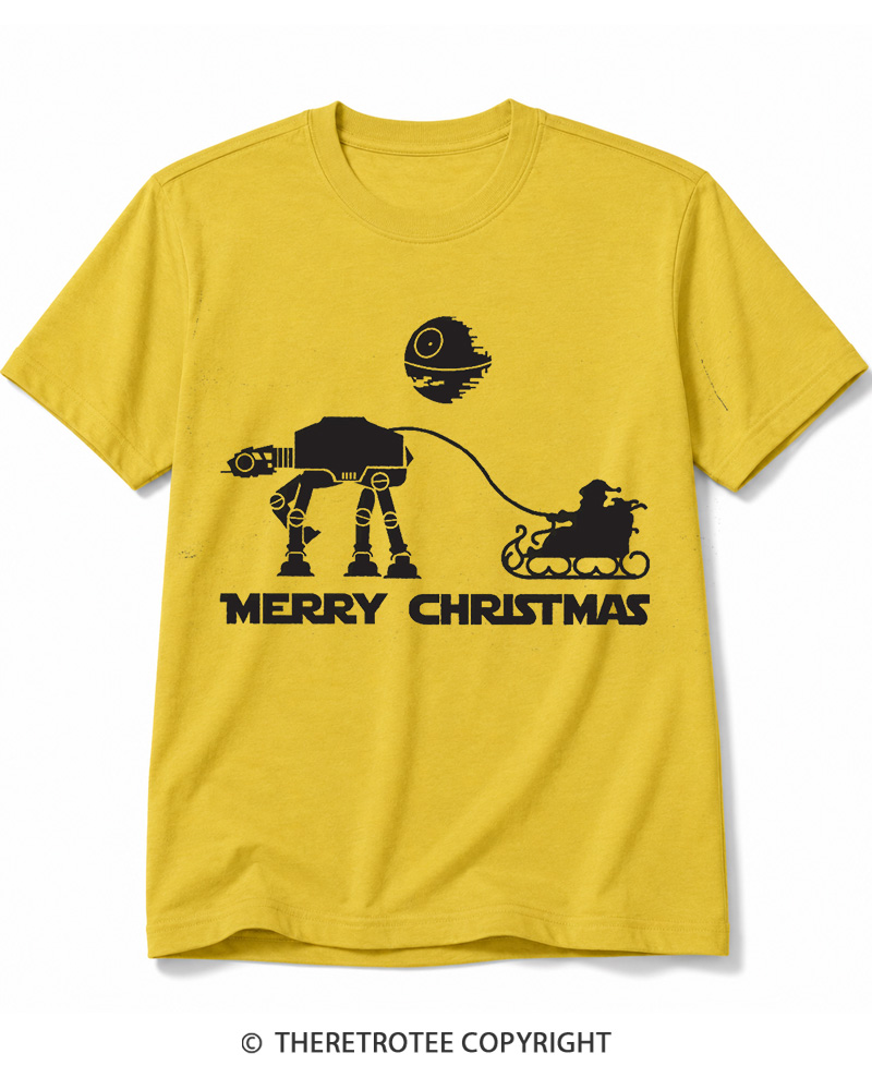 TheRetroTee Merry Christmas 1980s Cotton T-Shirt