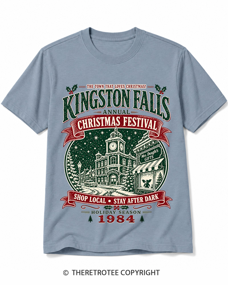 TheRetroTee The Town That Loves Christmas 1980s Cotton T-Shirt