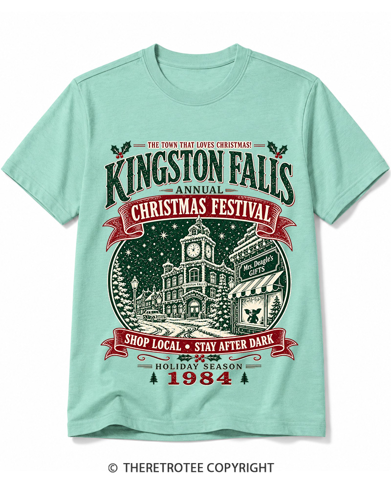TheRetroTee The Town That Loves Christmas 1980s Cotton T-Shirt