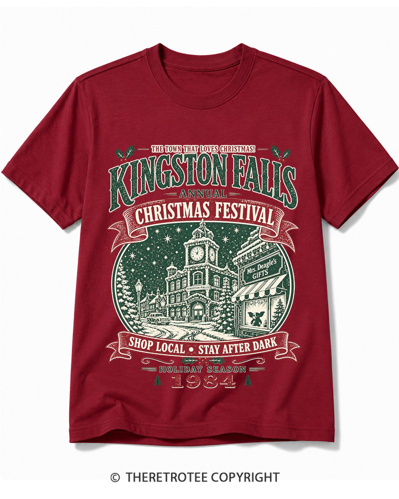 TheRetroTee The Town That Loves Christmas 1980s Cotton T-Shirt