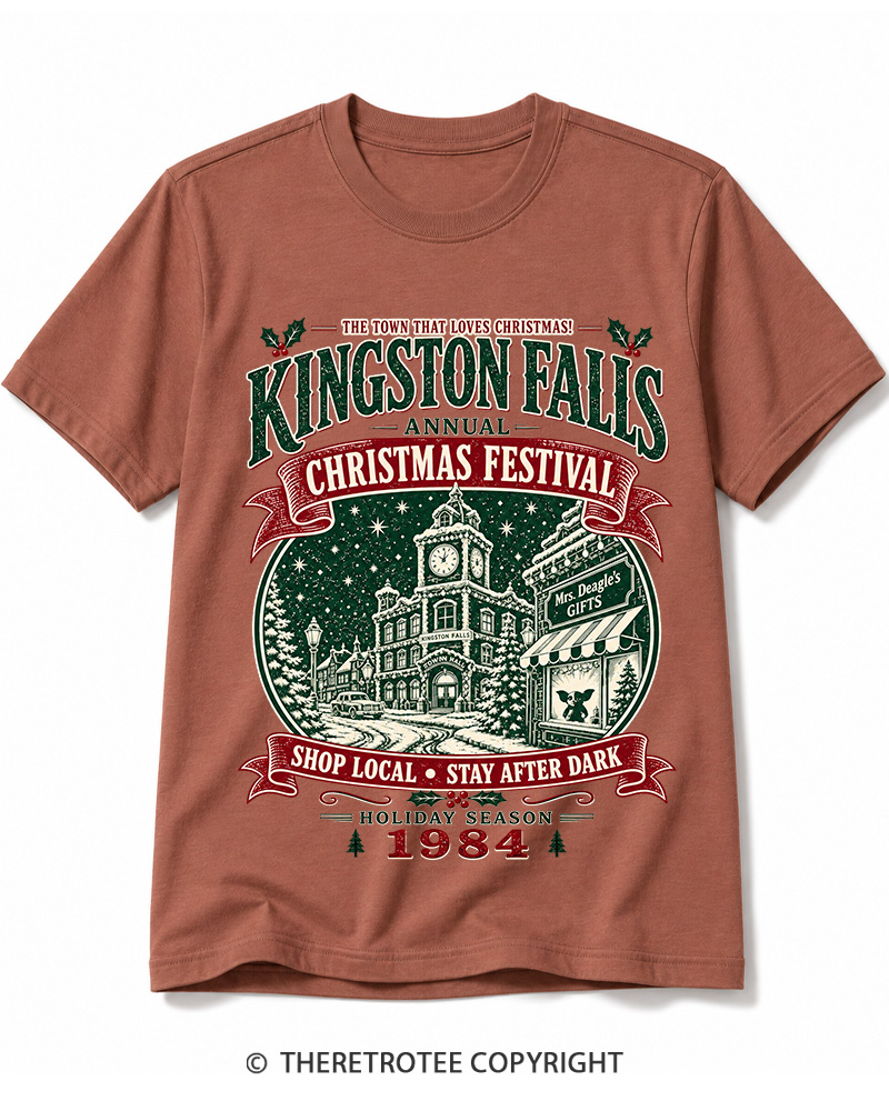 TheRetroTee The Town That Loves Christmas 1980s Cotton T-Shirt