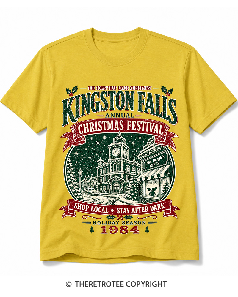 TheRetroTee The Town That Loves Christmas 1980s Cotton T-Shirt