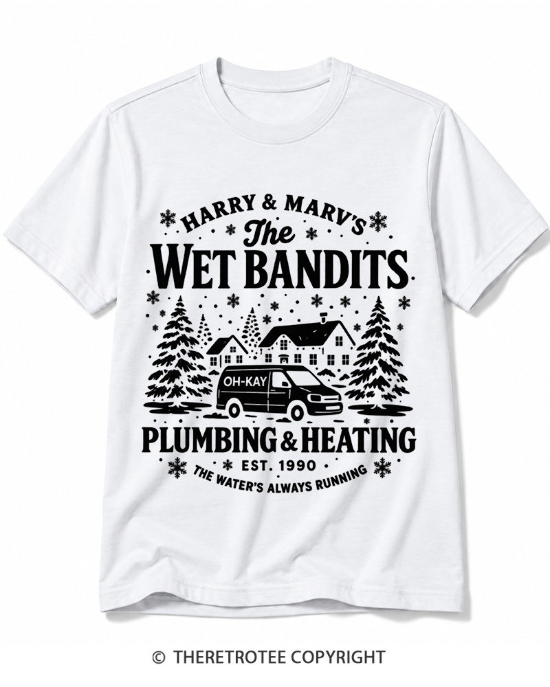 TheRetroTee The Wet Bandits 1990s Cotton T-Shirt