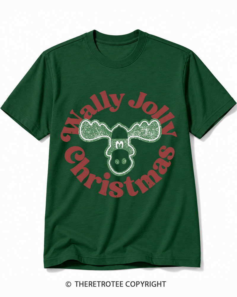 TheRetroTee Wally Jolly Christmas 1980s Cotton T-Shirt