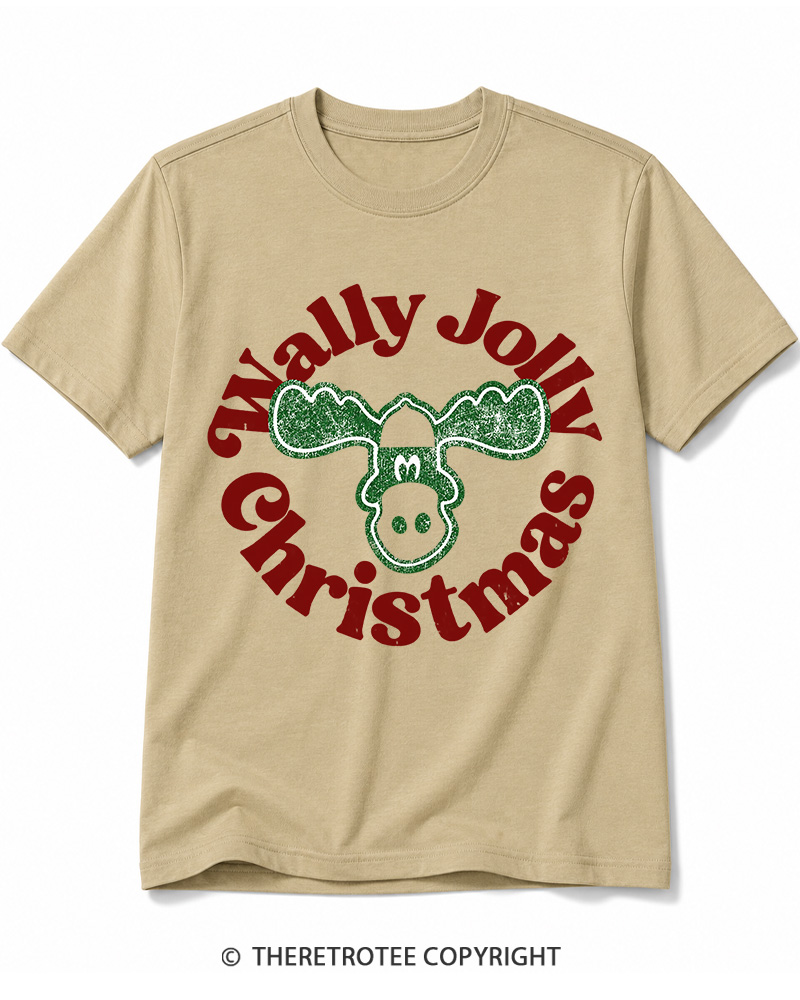 TheRetroTee Wally Jolly Christmas 1980s Cotton T-Shirt
