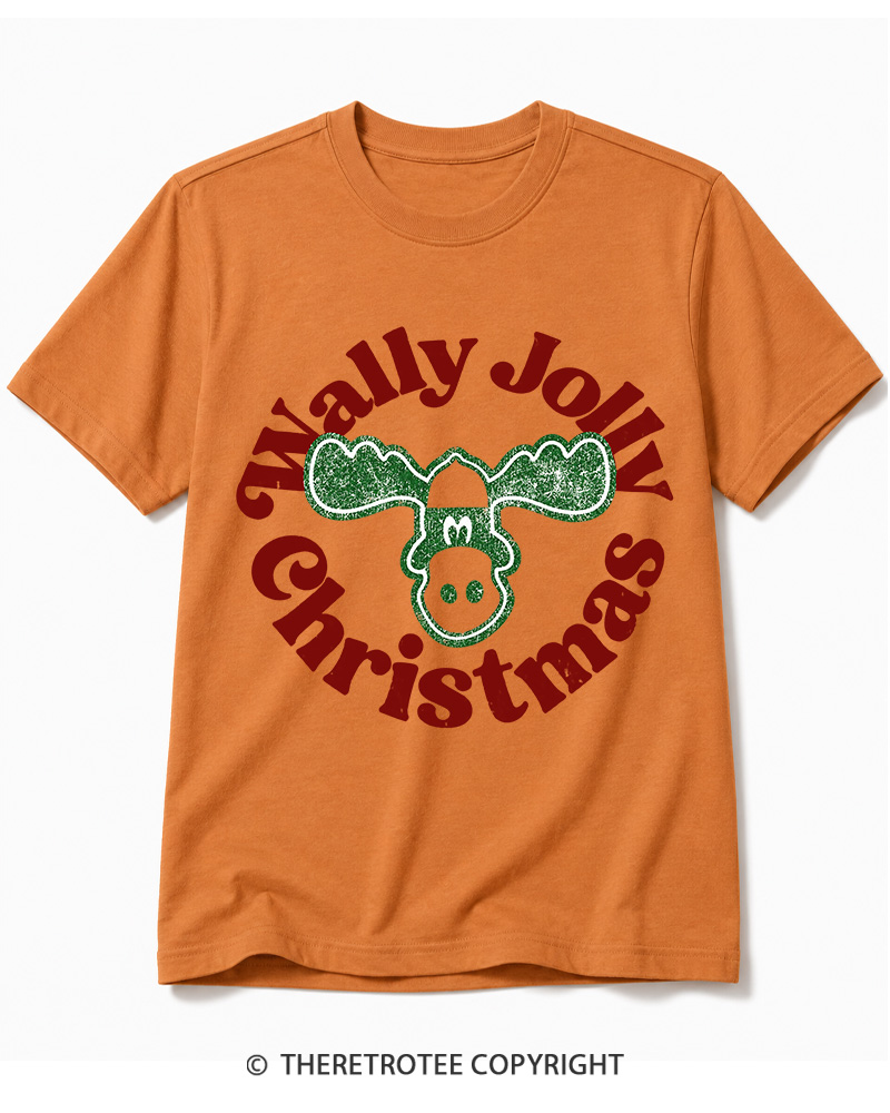 TheRetroTee Wally Jolly Christmas 1980s Cotton T-Shirt