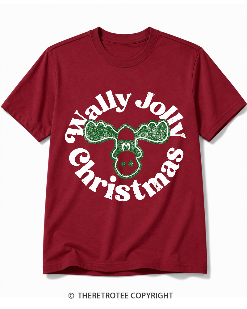 TheRetroTee Wally Jolly Christmas 1980s Cotton T-Shirt