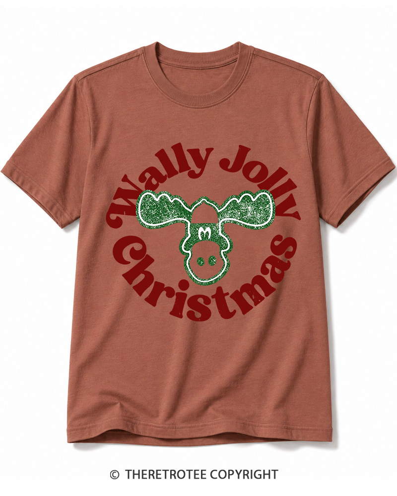 TheRetroTee Wally Jolly Christmas 1980s Cotton T-Shirt