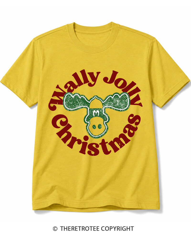 TheRetroTee Wally Jolly Christmas 1980s Cotton T-Shirt