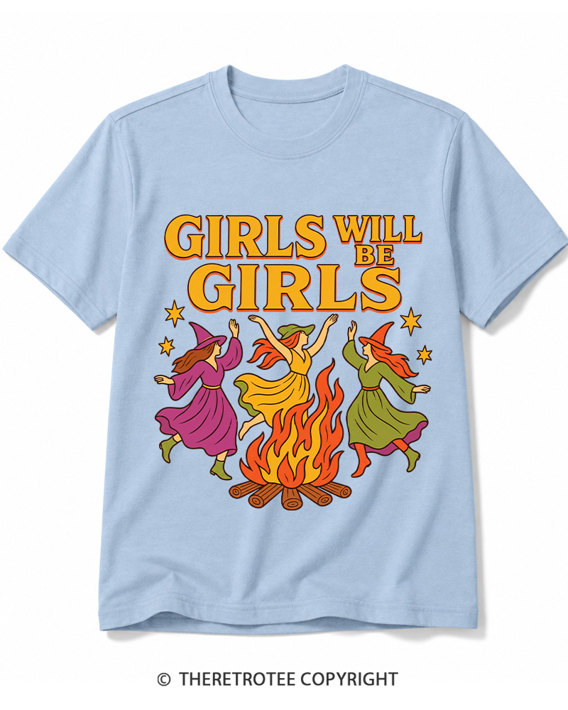 TheRetroTee Girls Will Be Girls 1970s Cotton T-Shirt