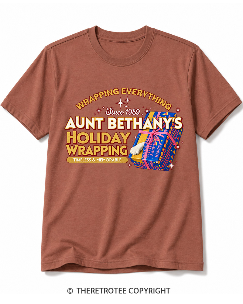 TheRetroTee Wrapping Everything 1980s Cotton T-Shirt