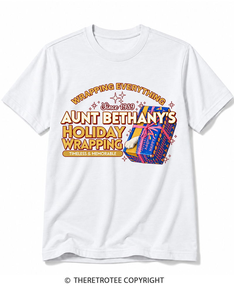 TheRetroTee Wrapping Everything 1980s Cotton T-Shirt