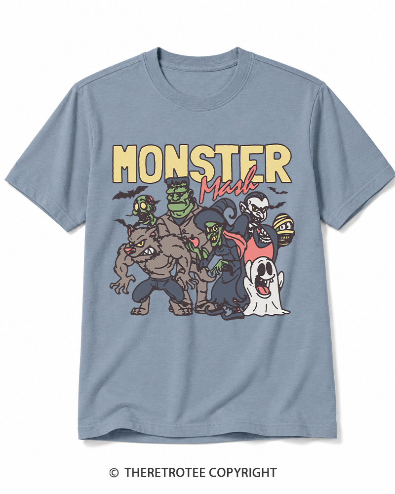 TheRetroTee Halloween Monster Mash Cotton T-Shirt